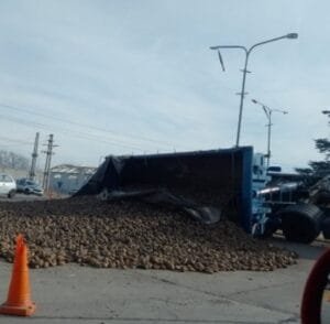 camion vuelco