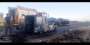 incendio de camioneta