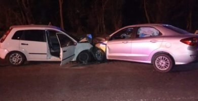 Choque frontal con heridos