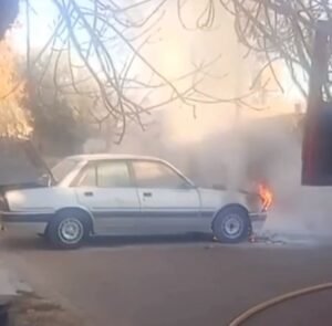 incendio de auto en Tunuyán