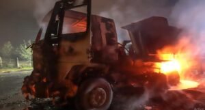 camion incendiado