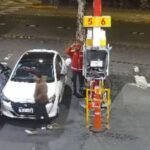 Así fue el choque de Pity Álvarez en una estación de servicio